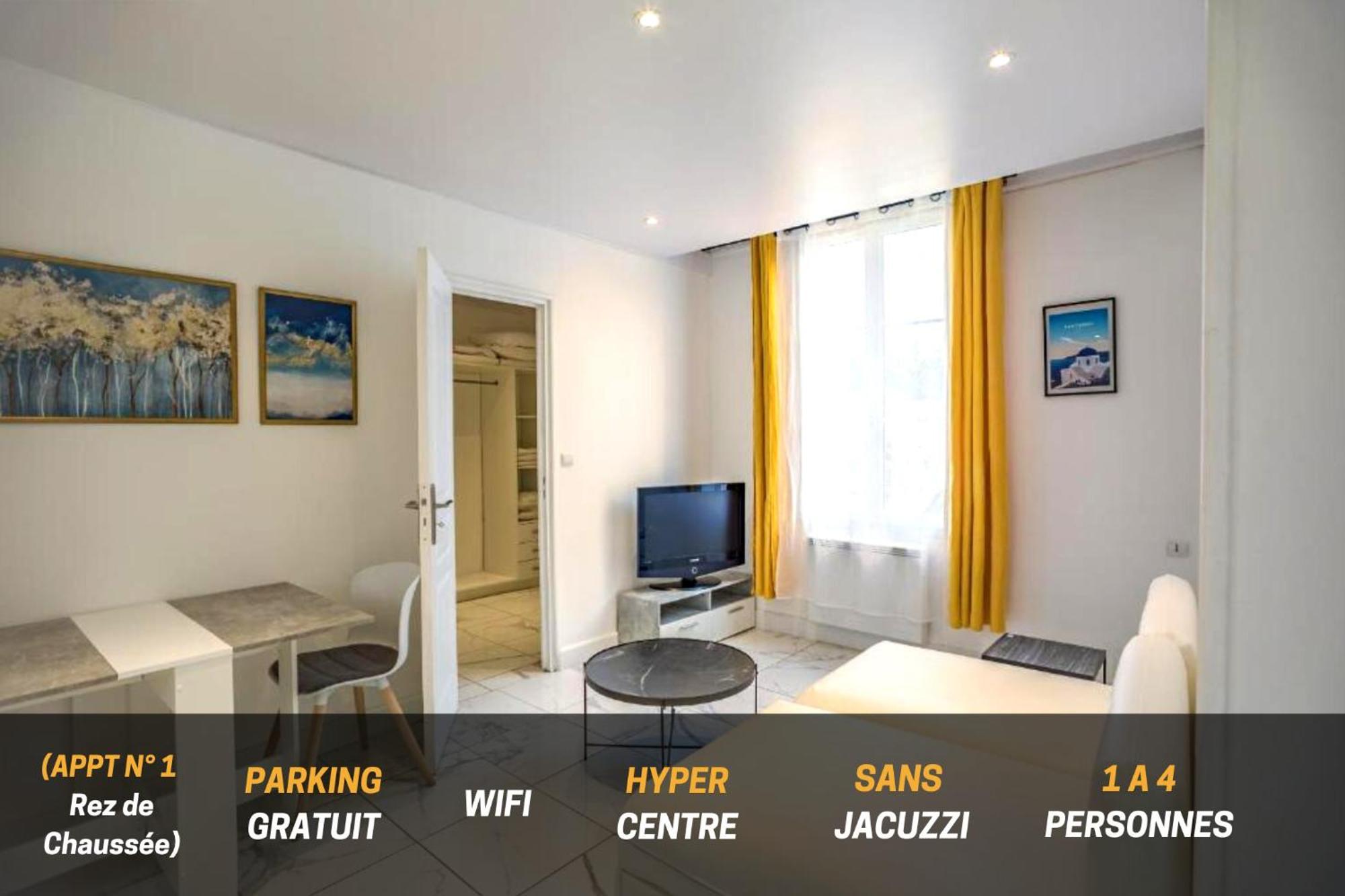 Quartier Des Theatres Centre, Wifi Et Parking - Zen Appart Troyes Bagian luar foto